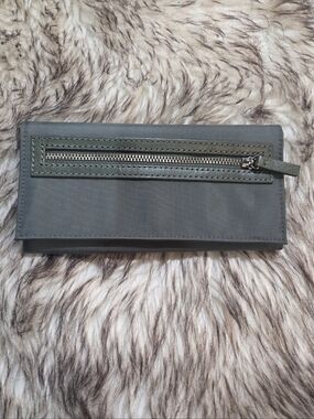 Banana Republic Olive Zip Wallet with Front Zipper